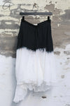 Marc Le Bihan 2502 colorblock skirt France Handmade MLB-2502-HEIBAI Black and white